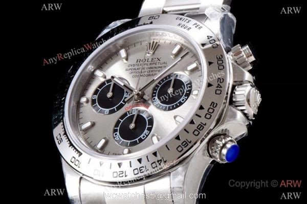 Best 1:1 Replica Rolex Daytona JH Factory 4130 Gray Chronograph Dial Watch 40mm 4