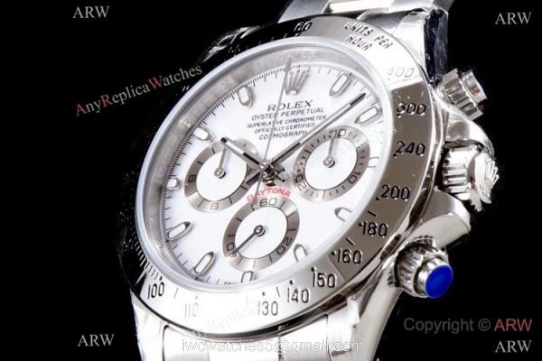 Best 1:1 Copy Rolex Daytona White Dial 40mm Watch JH-4130-Chronograph 4