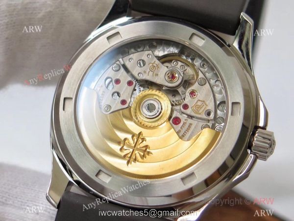 PPF Patek Philippe Aquanaut 324 Automatic Watch Diamond Dial Black Rubber Strap 4