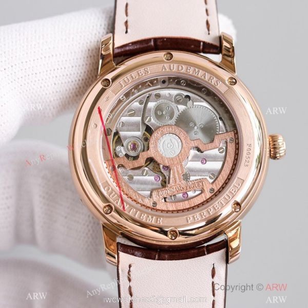 Swiss Copy Audemars Piguet Jules Audemars Watches 41mm Brown Dial Rose Gold 4