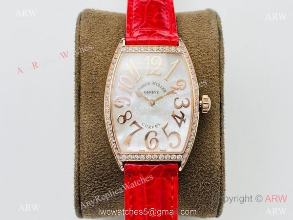 Swiss Grade 1 Franck Muller Cintree Curvex Lady Watches Diamond Bezel 4