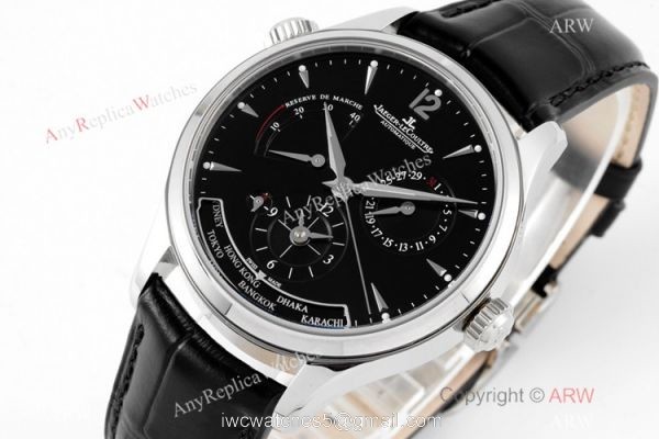 ZF Factory 1:1 Swiss Replica Jaeger leCoultre Master Watch Blue Face Leather Strap 4