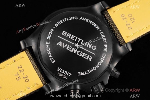 Swiss Grade Clone Breitling Super Avenger II 7750 Watch All Black 4