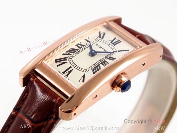 Grade 1A Replica Cartier Tank Americaine Quartz Watch Rose Gold Women 4