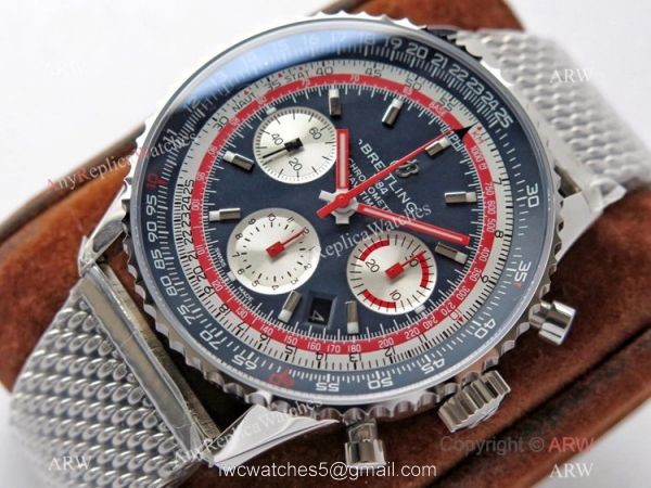 Swiss Grade 1A Breitling Navitimer Pan Am Edition Watch Replica 7750 Movement Blue Dial 4