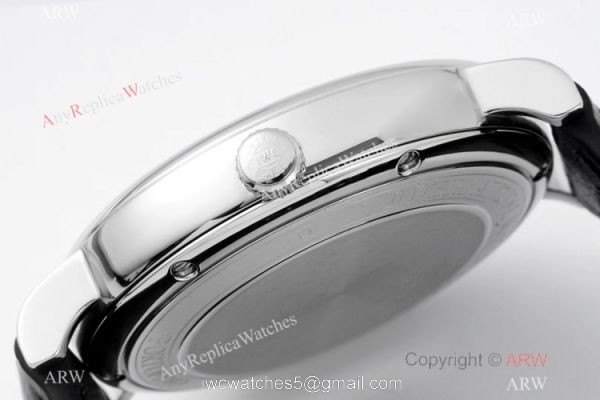 AI Factory Swiss Replica IWC Portofino Hand Wound 8 Days Moon Phase Watch Blue Dial 45mm 4