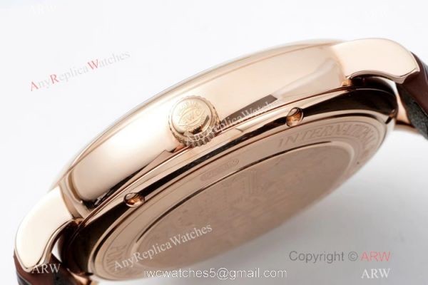 AI Factory IWC Portofino Hand Wound 8 Days Moon Phase Watch Rose Gold Gray Dial 4
