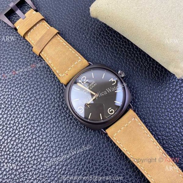 SF Factory Copy Panerai Radiomir Composite PAM504 Watch Brown composite Case 4