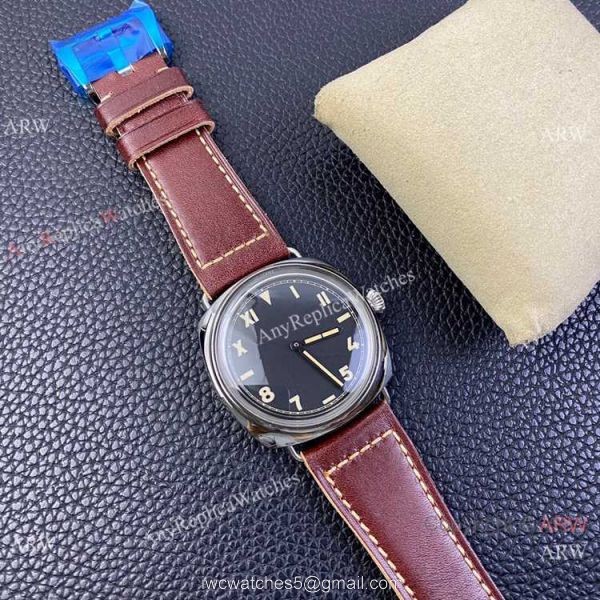 SF Factory Panerai Radiomir California PAM 00448 Replica Watch Brown Leather Strap 4