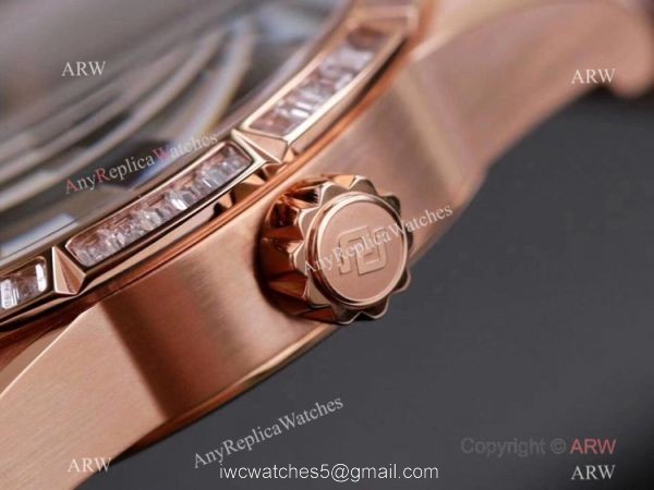 Super Clone Roger Dubuis Excalibur Skeleton Swiss Tourbillon JBF V3 Diamond Black Dial Watch Rose Gold 4
