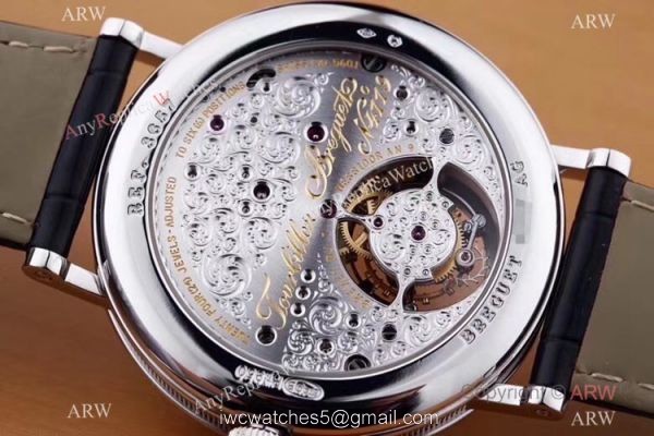 Swiss Replica Breguet Classique Tourbillon Power Reserve White Dial Watch 3657PT 4