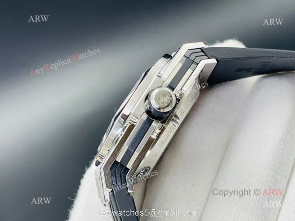High Quality Replica Hublot Sang Bleu Black Watch 45mm eta7750 Automatic Movement 4