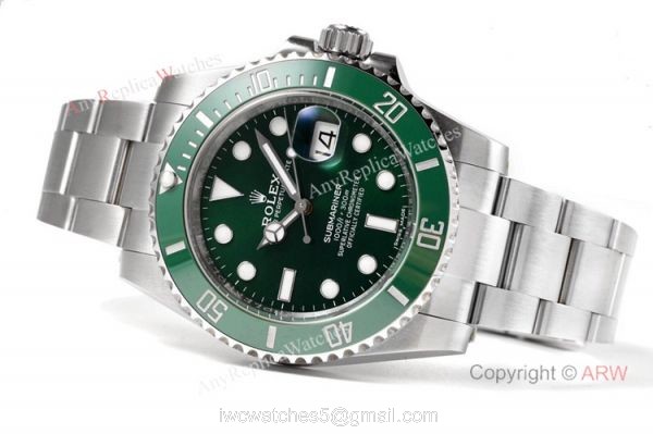 (ZFF) High End Replica ZF Factory Rolex Submariner 116610LV Hulk Watch 904L Steel 4