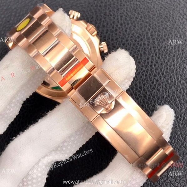 Super Clone Rolex Chocolate Daytona Rose Gold Watch Noob Factory 4130 Movement 4