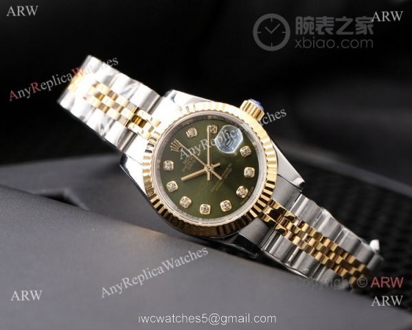 AAA Copy Rolex Datejust 2-Tone Rose Gold Salmon Dial Watches 28mm Ladies 4