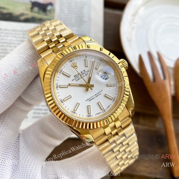 Best Quality Copy Rolex DateJust Watches All Gold Jubilee 40mm 4