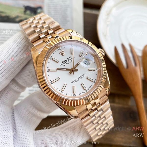AAA Replica Rolex DateJust 40mm Rose Gold Jubilee Watches Mingzhu Movement 4