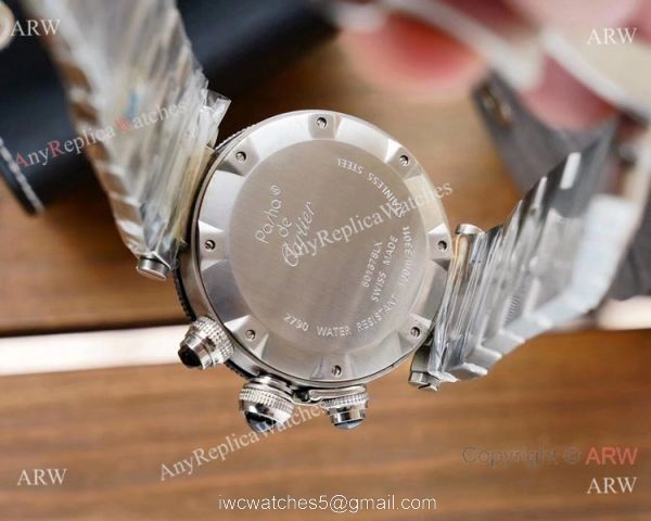 Japan Grade Cartier Pasha De Swiss Quartz Watch Stainless Steel 4
