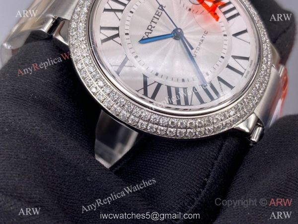 V6 Factory Swiss Copy Cartier Ballon Bleu 42MM Diamond Bezel Watch Automatic Movement 4