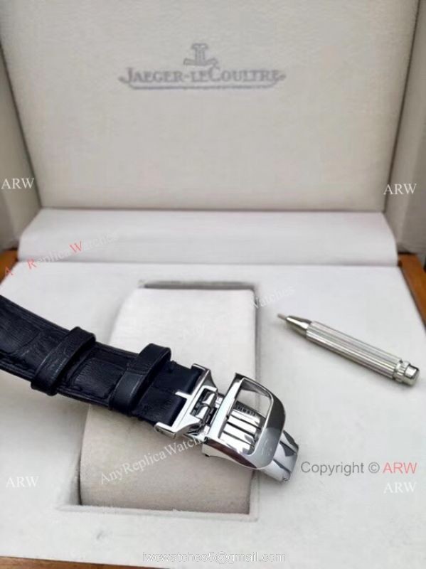 AAA Quality Copy Jaeger LeCoultre Grande Reverso Duo Watch SS Black Dial with Date 4
