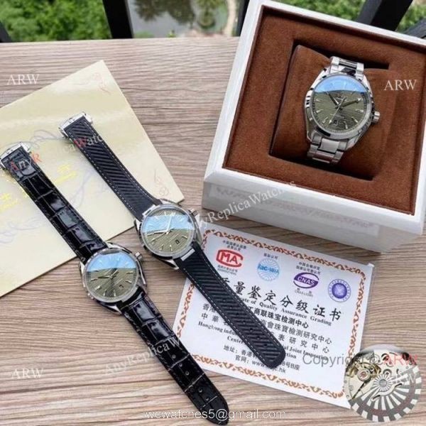 Best Quality Copy Omega Aqua Terra 150m Watches New Military green Dial 4