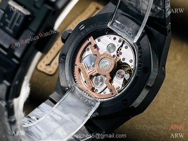 TW factory Swiss Copy Audemars Piguet Royal Oak Blacksteel 41mm Watch Annual Calendar Watch 4