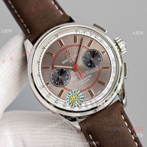 JH Factory Swiss Copy Breitling Premier B01 Asia7750 Chronograph Watches White Dial 4