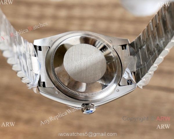 Swiss Copy Rolex Day Date 36mm President Strap Onyx Dial ETA2836 Movement 4