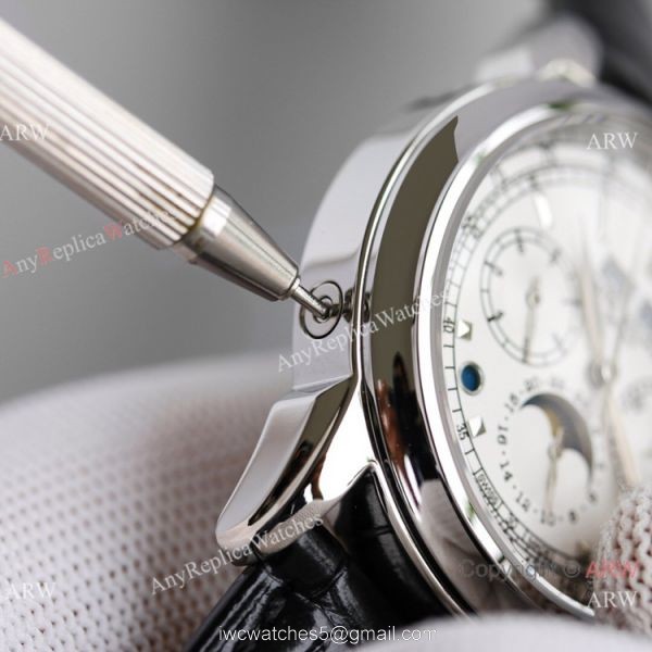 2021! Swiss Copy Patek Philippe 5270G Perpetual Calendar Chronograph JH V2 Version Watch White Dial 4