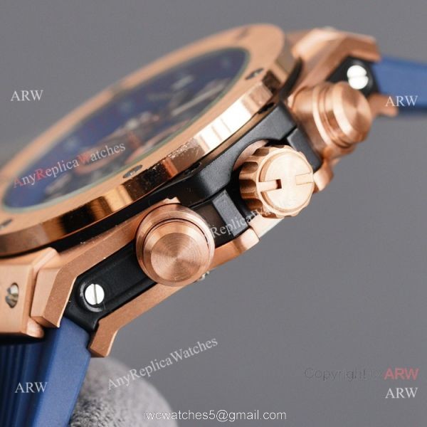Luxury Copy Hublot Big Bang Unico Black Blue Watches 4