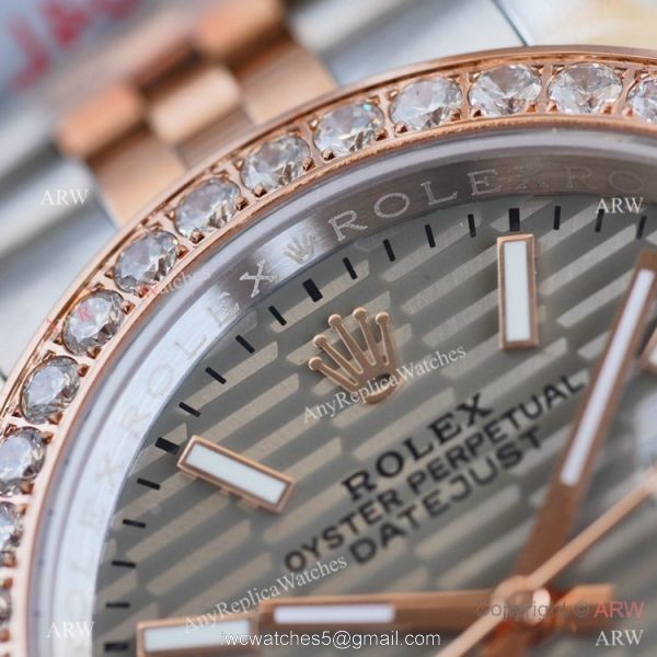 Swiss Quality Copy Rolex Datejust II 41 Grey Dial Diamond Bezel Jubilee Watch 4
