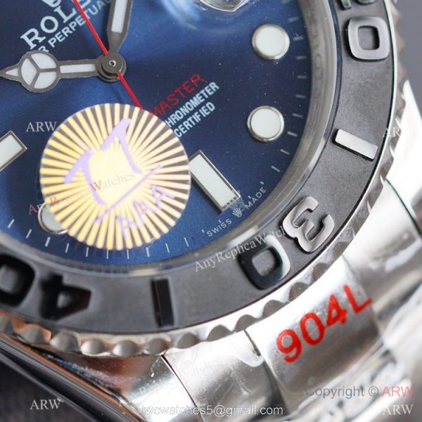 Swiss Quality Rolex Yacht master Citizen 8215 Watch Bright Blue Dial 40mm 4