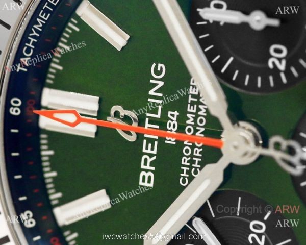 2021 New Super Clone Breitling Chronomat GF Factory Watch 42mm Green Dial 4