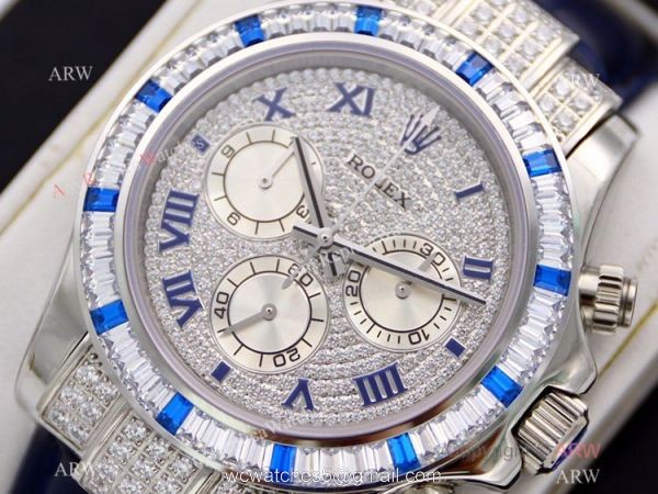 R7 Factory Swiss Copy Rolex Daytona Paved Diamond Dial Watch 40mm 4