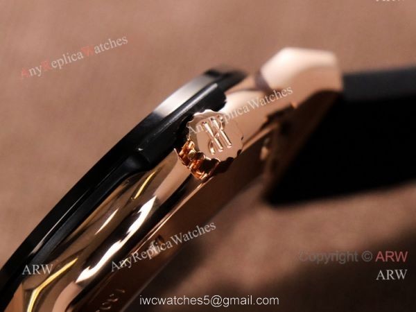 Rose Gold Hublot Classic Fusion Skeleton Tourbillon Black Bezel Watch Best Replica 4