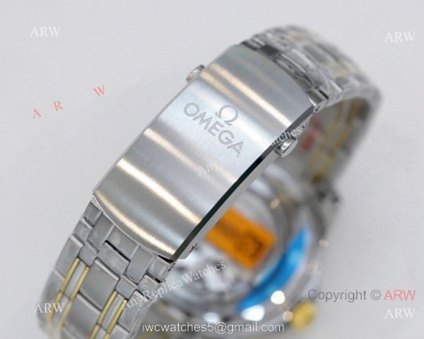 2021 Latest Replica Omega Seamaster Diver 300m OR 8800 Two Tone Black Dial Watch 42mm 4