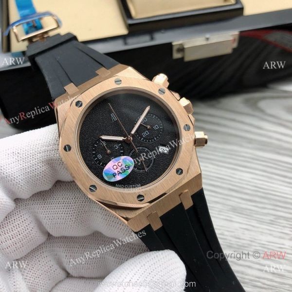 New Copy Audemars Piguet Royal Oak Watches Rose Gold Blank Dial 4