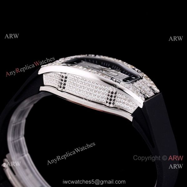 Swiss Quality Richard Mille RM 007-01 Iced Out Diamond Watch Women Size 4