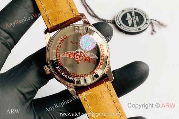 V7 Factory Swiss Replica Breitling Navitimer 1 Watch Rose Gold Gray Dial SW200 Movement 4