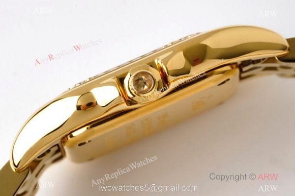 BV Factory AAA Replica Cartier Panthere 22mm Quartz Watch Yellow Gold Diamond Bezel 22mm 4
