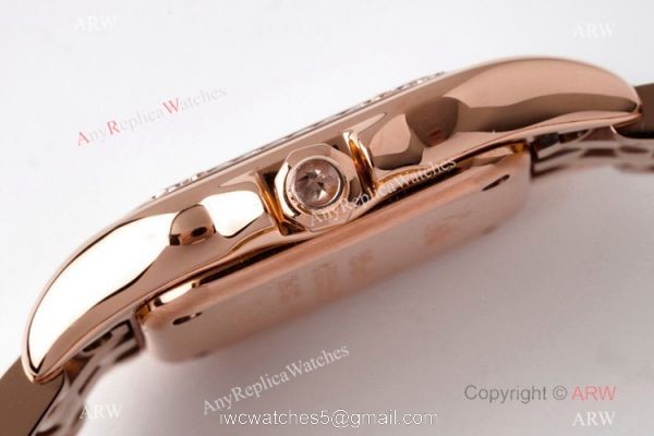 BV Factory Cartier Panthere De Swiss Quartz Watch Rose Gold Diamond Bezel 22mm for Women 4