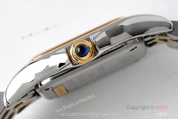 BV factory 1:1 Replica Panthere De Cartier 22mm Watch Two Tone White Dial 4