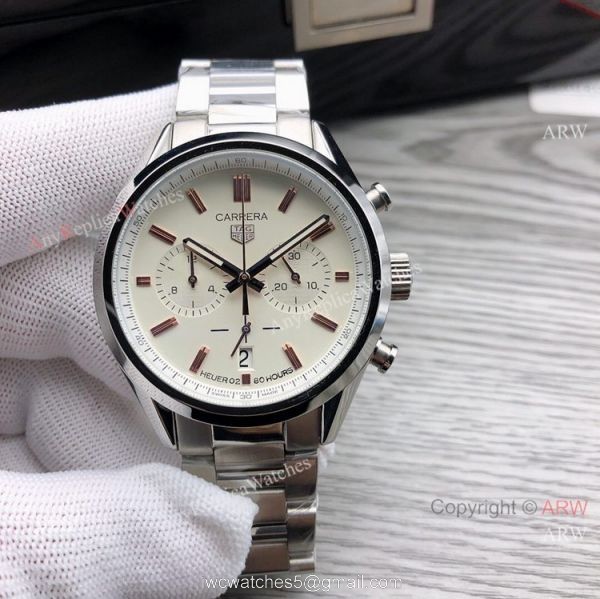 40mm Tag Heuer Carrera Blue Face Stainles Steel Watches For Men Replica 4