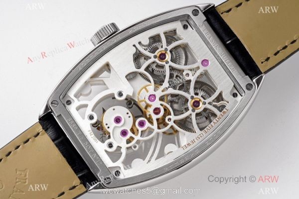 1:1 Super Clone Franck Muller Thunderbolt Tourbillon Iced Out Stainless Steel Watch 72 hour power reserve 4