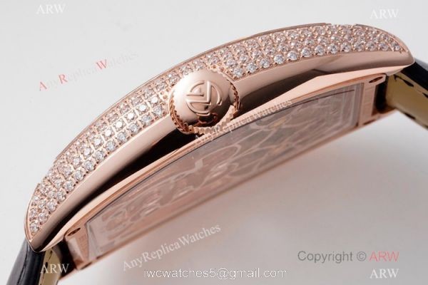 1:1 Super Clone Franck Muller Thunderbolt Tourbillon Iced Out Rose Gold Watch 72 hour power reserve 4