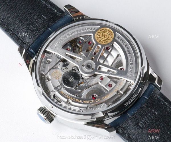 Super Clone IWC Portugieser 7 Days ZF Factory IW500107 Blue Leather Strap 1:1 Copy Watch 4