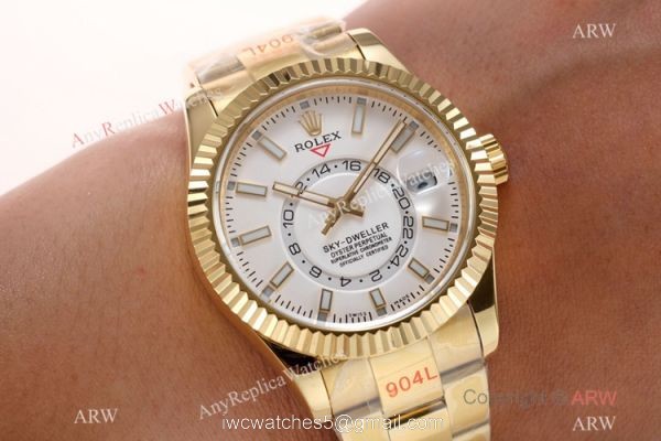 New AI Factory Rolex Sky-Dweller 42mm 326938 White Face Watch Rolex 1:1 Replica Watch 4