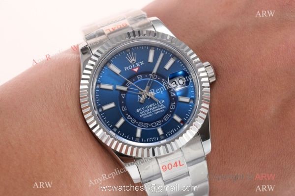 Super Clone Rolex Sky-Dweller AI Factory Swiss 9001 Blue Dial /1:1 Copy Watch 4