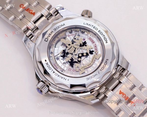 Super Clone Omega Seamaster Diver 300m &8216;James Bond Limited Edition OR 8800 Watch Stainless Steel 4
