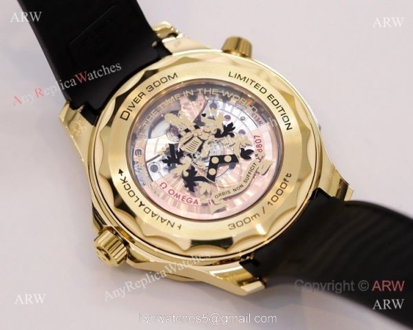 Super Clone Omega Seamaster James Bond OR 8800 Movement Watch Gold Case 42mm 4